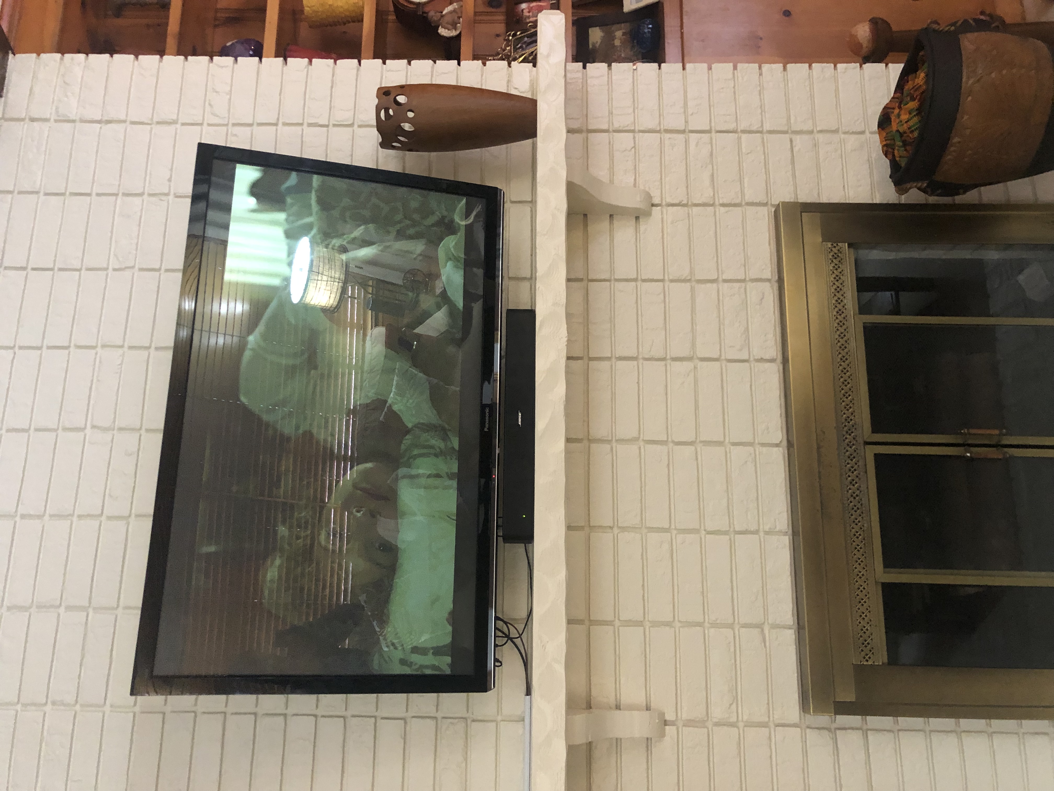 Tilting TV mounting on drywall wall in living room, Charlotte NC