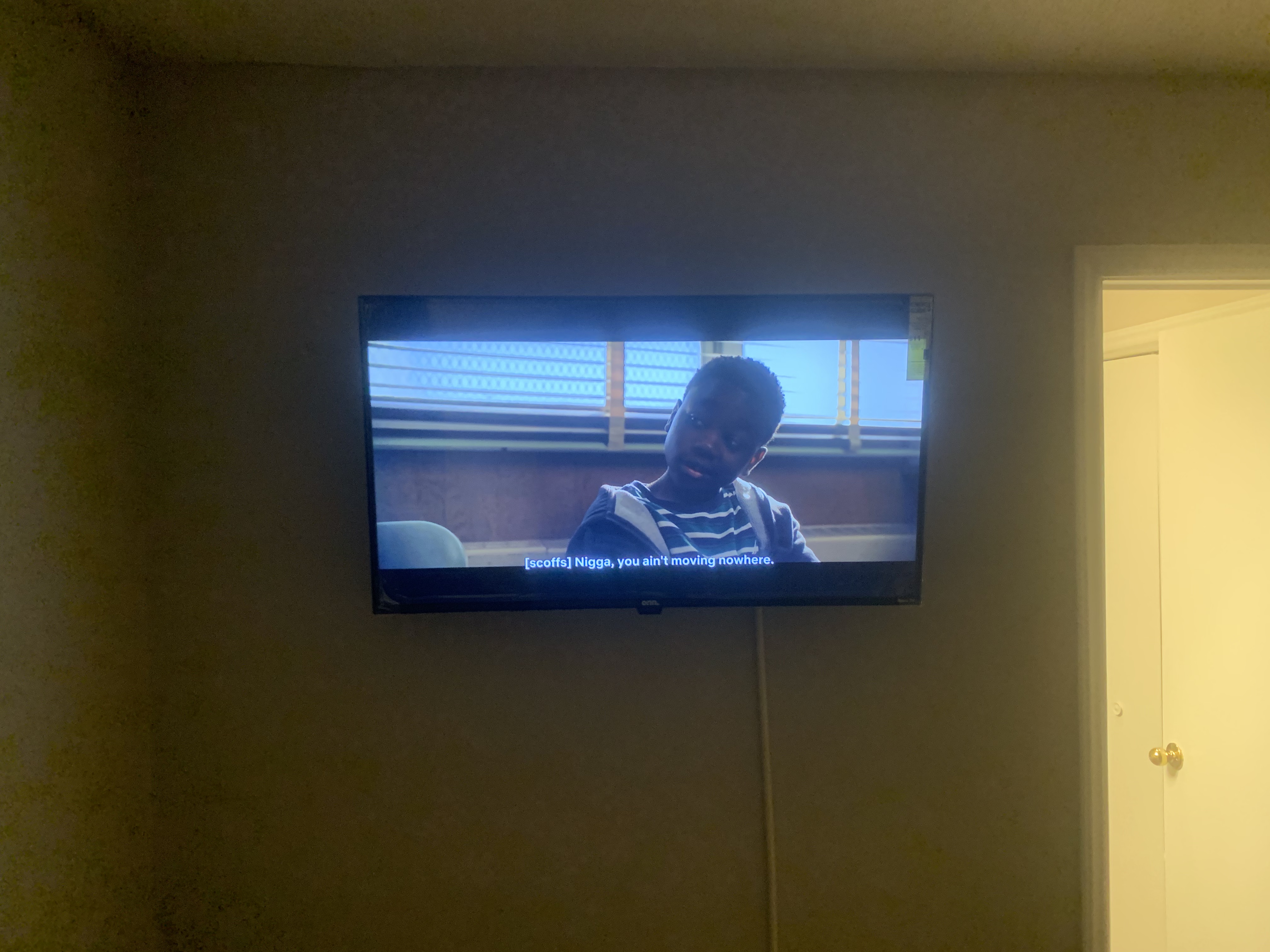 Tilting TV mounting on drywall wall in living room, Columbia SC