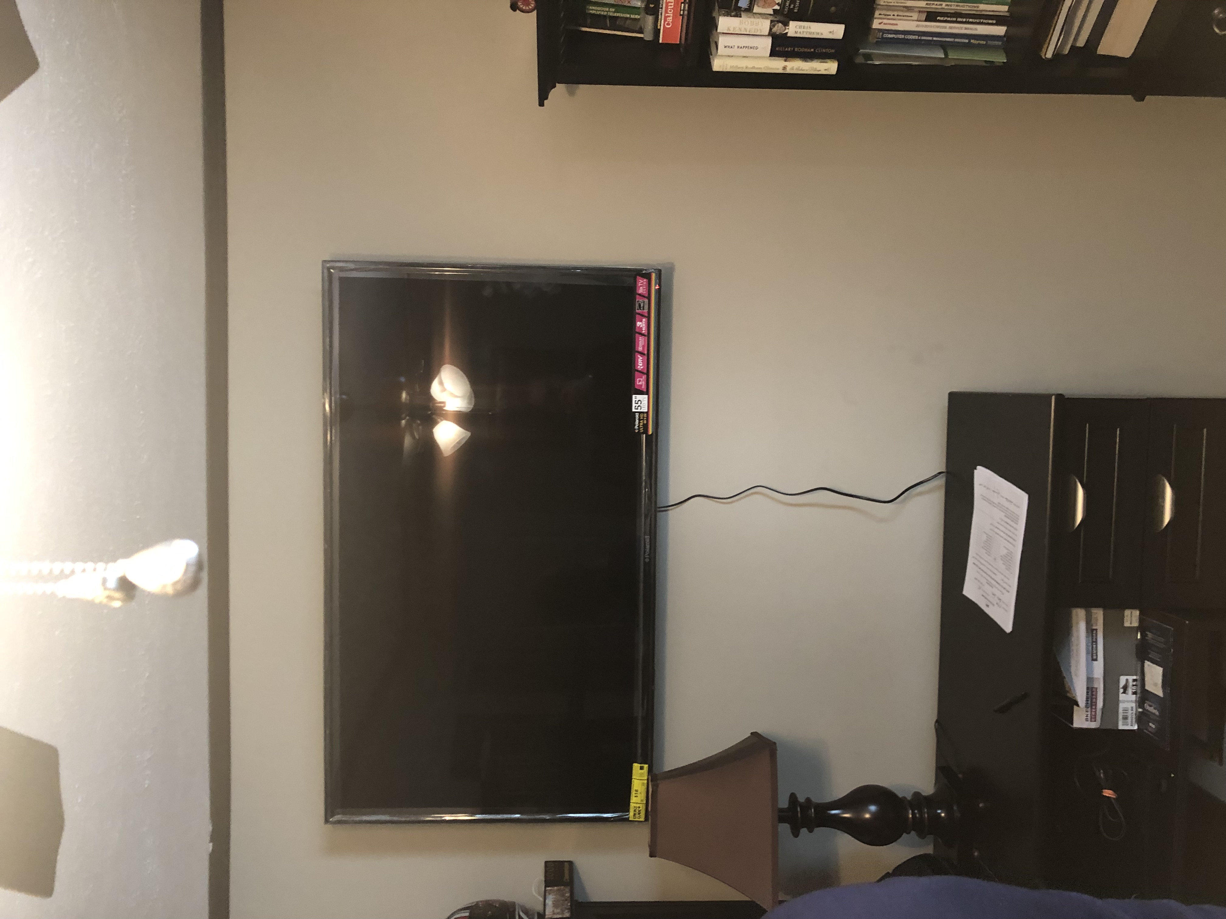 Tilting TV mounting on drywall wall in living room, Columbia SC