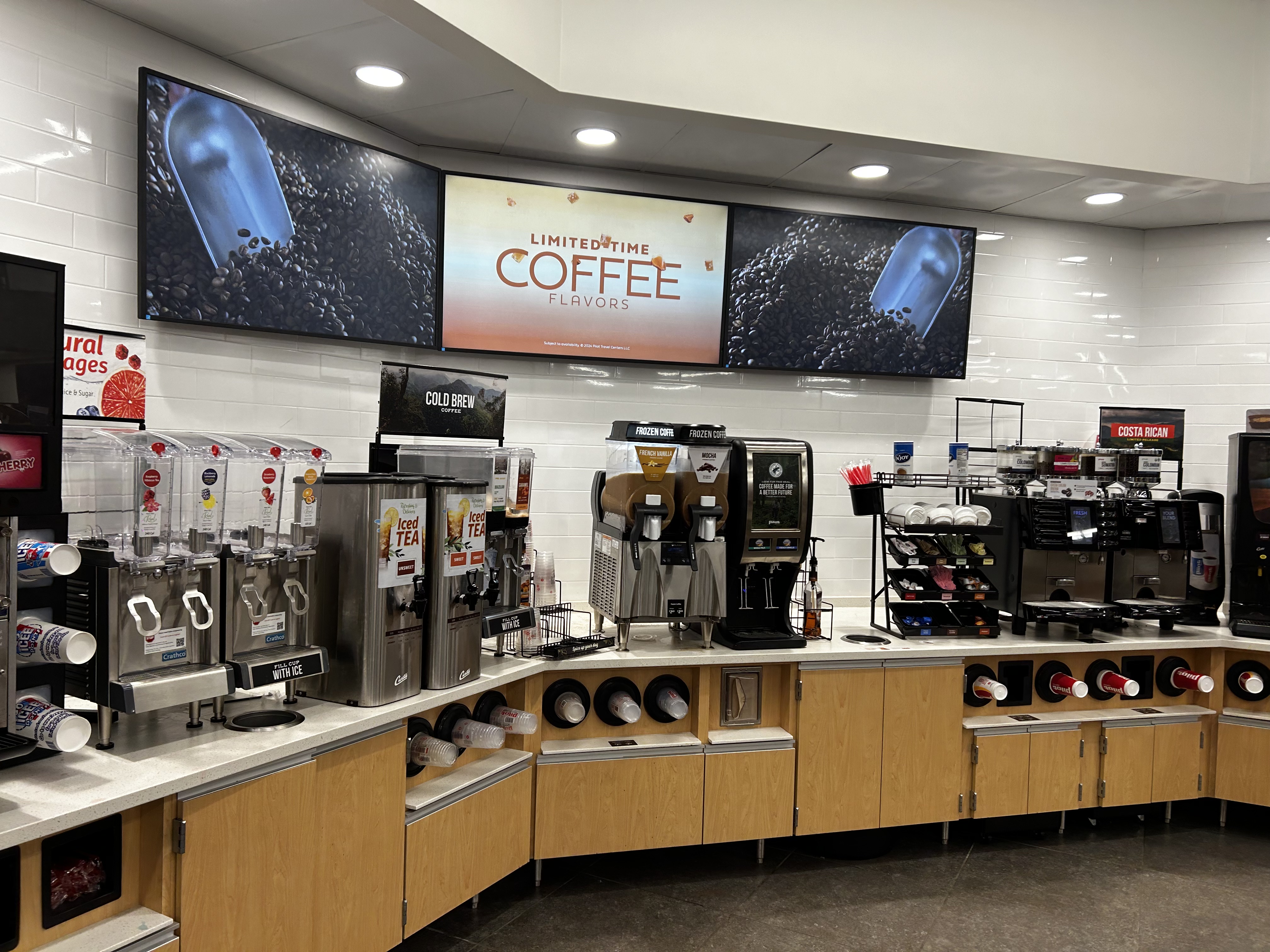 Tilting TV mounting on drywall wall in living room, service area