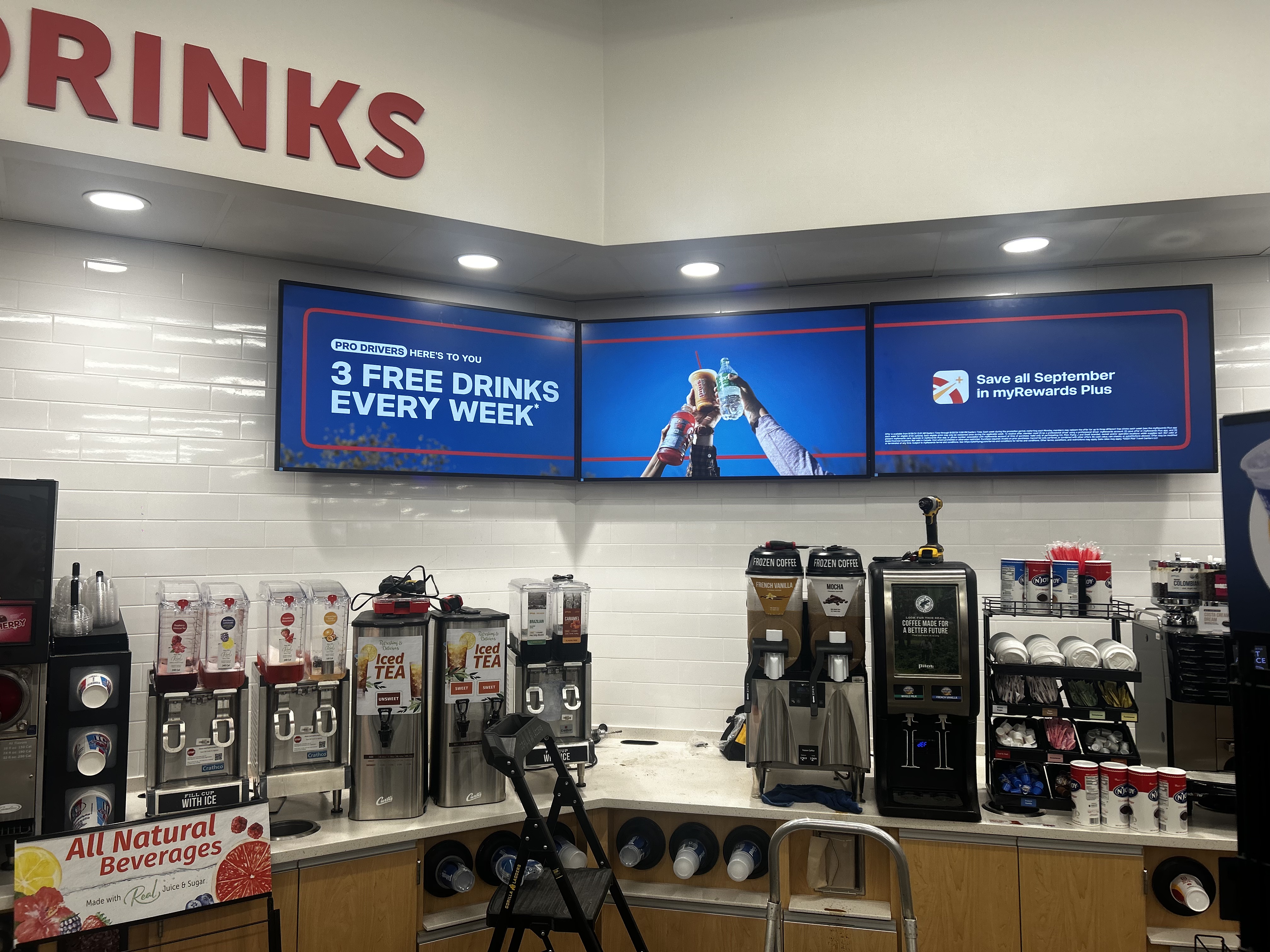 Fixed TV mounting on drywall wall in living room, service area