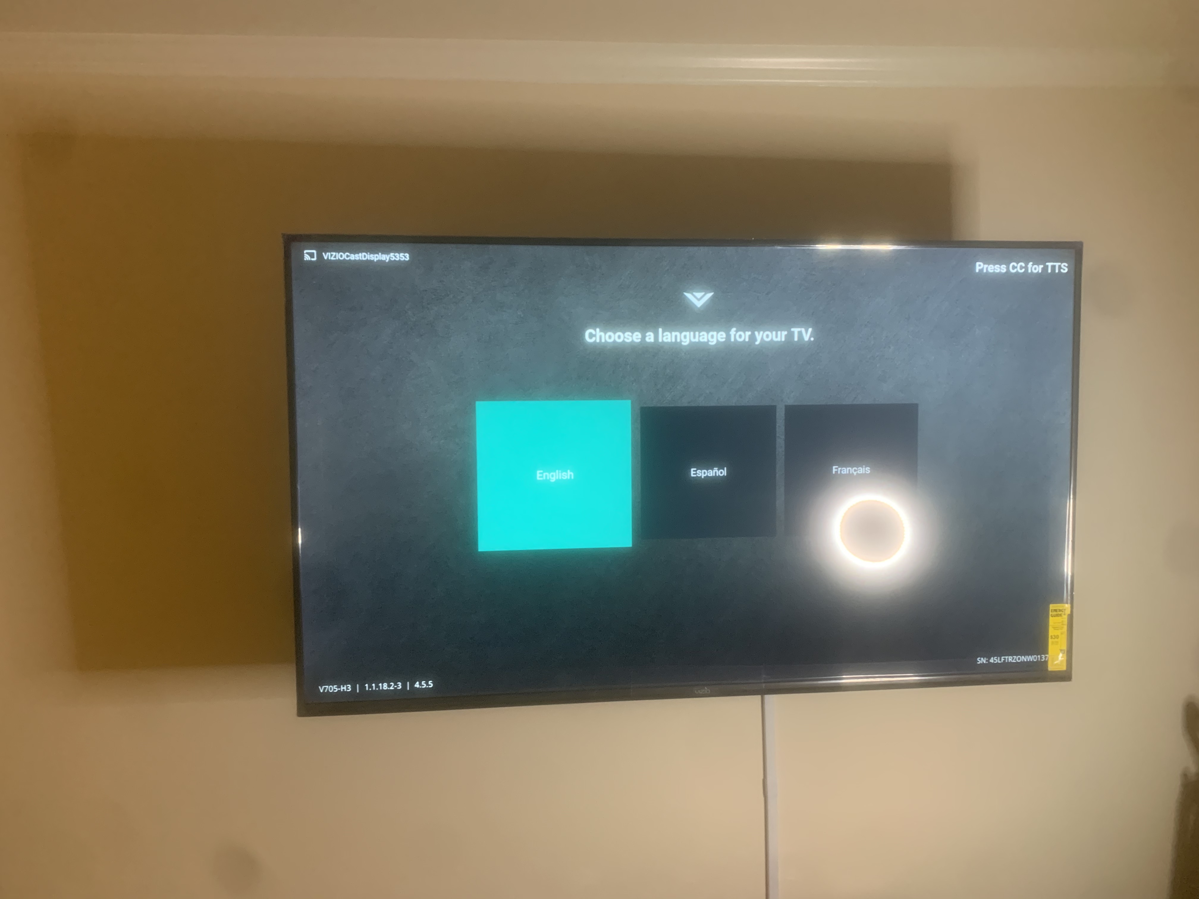 Fixed wall mount with cable raceway on brick wall in Charlotte, NC