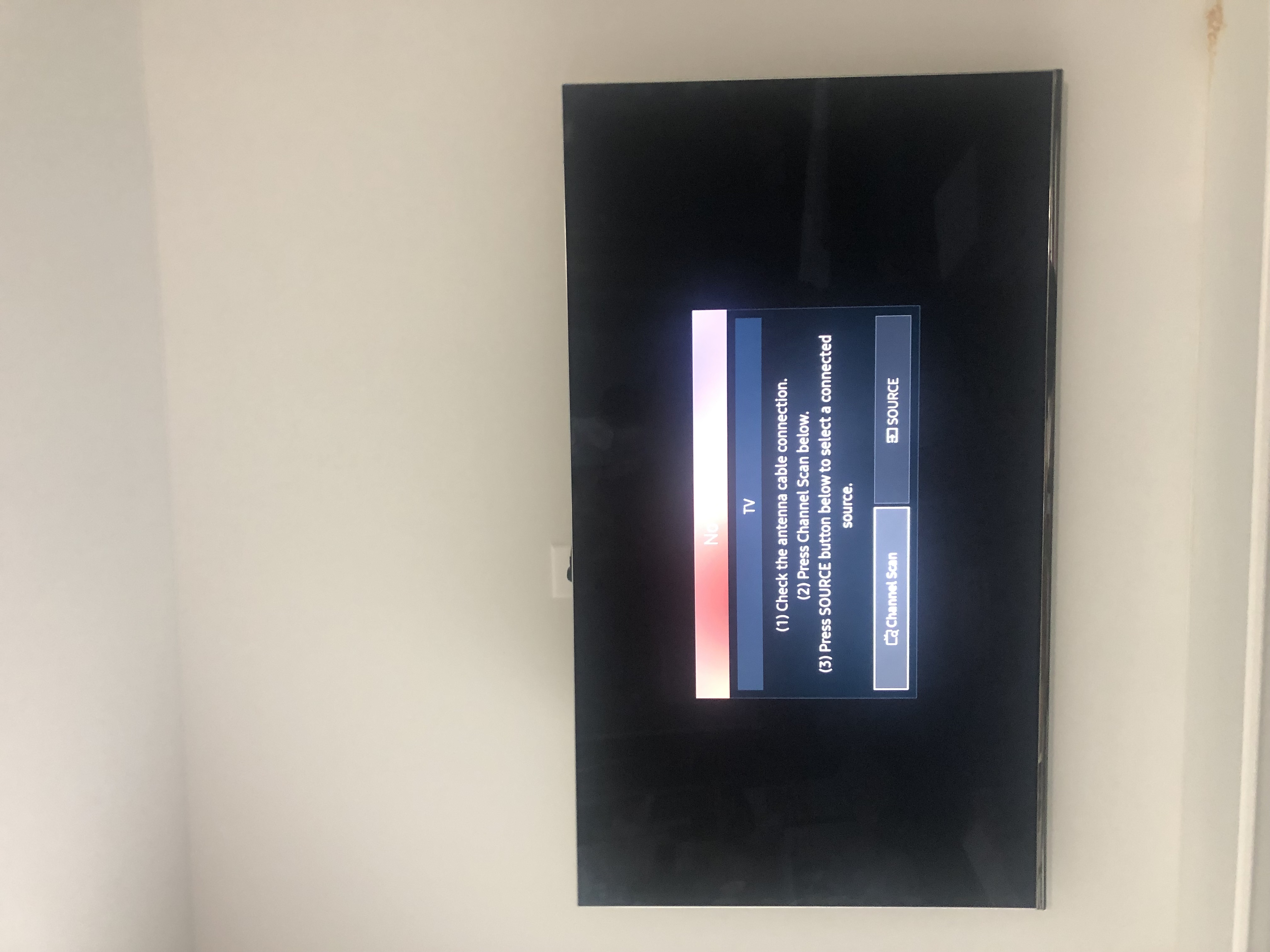 Fixed TV mounting on drywall wall in living room, Charlotte NC